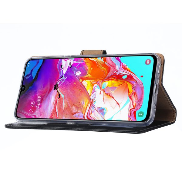 Hoesje geschikt voor Samsung Galaxy A70 / A70S - Bookcase Zwart - portemonee hoesje