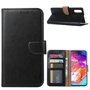 Hoesje geschikt voor Samsung Galaxy A70 / A70S - Bookcase Zwart - portemonee hoesje