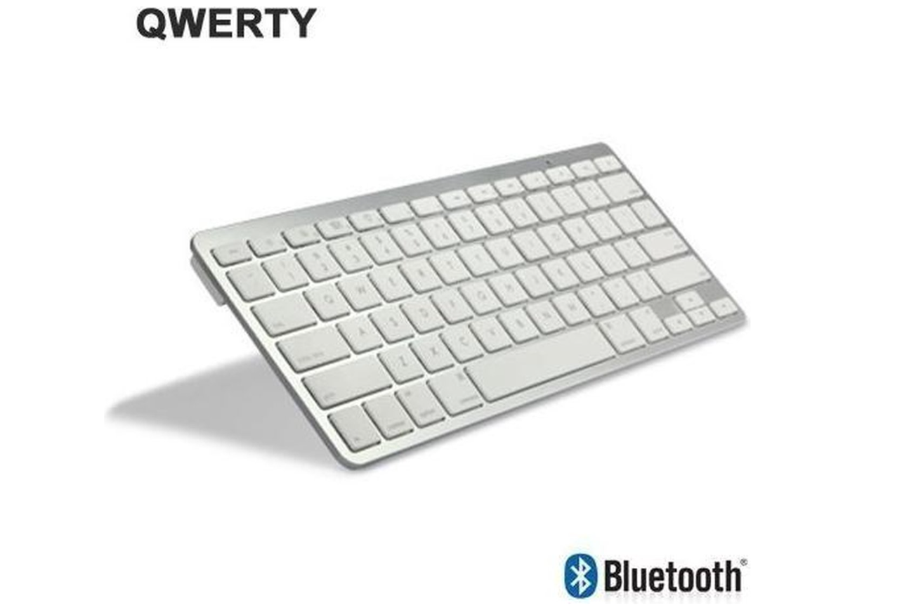Draadloos Toetsenbord - Wireless Keyboard - Bluetooth - Zilver