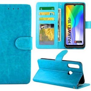 Hoesje geschikt voor Huawei Y6P - Bookcase Turquoise - portemonnee hoesje