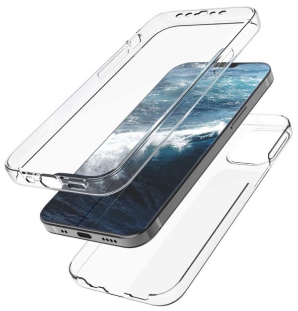 Hoesje geschikt voor iPhone 12 Pro Max - Dubbelzijdig Siliconen hoesje - 2 in 1 (360 graden)
