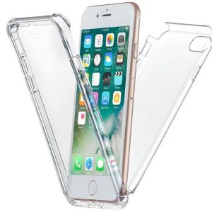 Hoesje geschikt voor iPhone 7/8 SE (2020) - Dubbelzijdig Siliconen hoesje - 2 in 1 (360 graden)