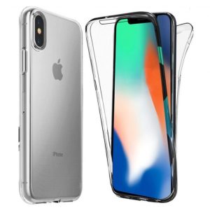 Hoesje geschikt voor iPhone X / Xs - Dubbelzijdig Siliconen hoesje - 2 in 1 (360 graden)