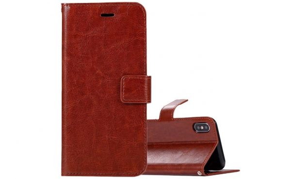 Hoesje geschikt voor iPhone XR - Bookcase Bruin - portemonnee hoesje