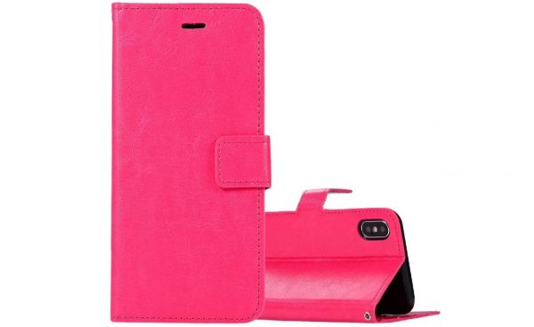 Hoesje geschikt voor iPhone XR - Bookcase Roze - portemonnee hoesje