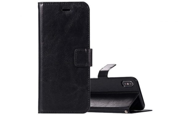 Hoesje geschikt voor iPhone XR - Bookcase Zwart - portemonnee hoesje