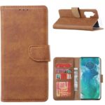 Hoesje geschikt voor Motorola Edge Plus - Bookcase Bruin - portemonnee hoesje
