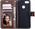 Hoesje geschikt voor Motorola Moto E6 Play hoesje book case bruin