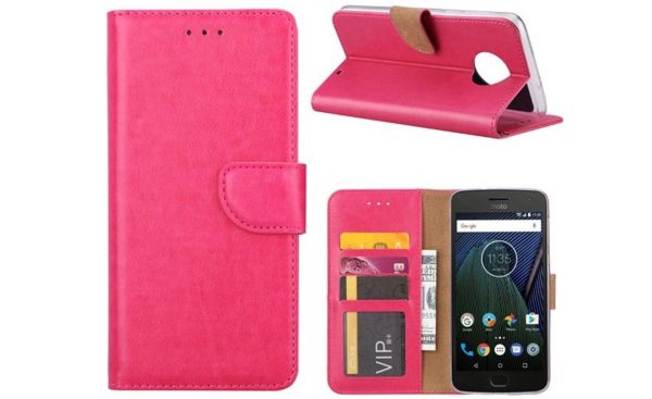 Hoesje geschikt voor Motorola Moto G6 - Bookcase Roze -  portemonnee hoesje