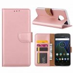 Hoesje geschikt voor Motorola Moto G6 Plus - Bookcase Rose Goud - portemonnee hoesje