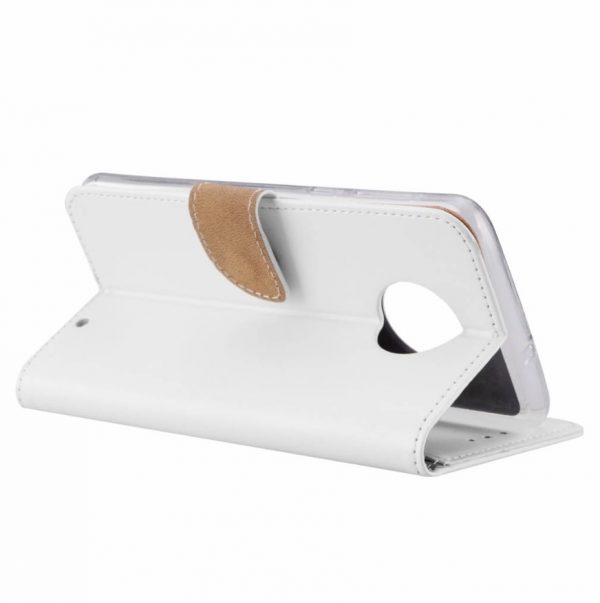 Hoesje geschikt voor Motorola Moto G6 Plus - Bookcase Wit - portemonnee hoesje