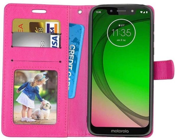 Hoesje geschikt voor Motorola Moto G7 / G7 Plus hoesje book case roze