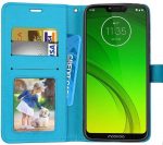 Hoesje geschikt voor Motorola Moto G7 / G7 Plus hoesje book case turquoise