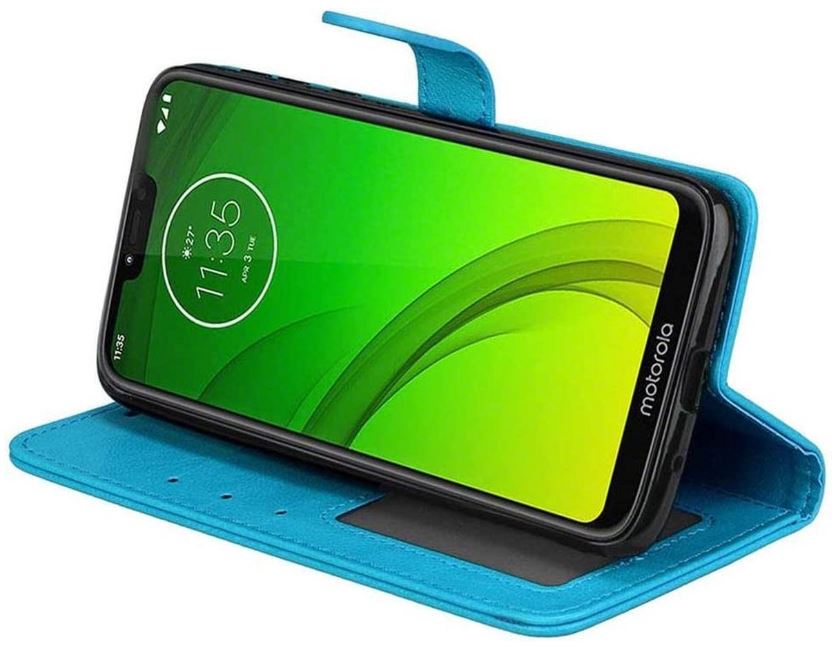 Hoesje geschikt voor Motorola Moto G7 / G7 Plus hoesje book case turquoise