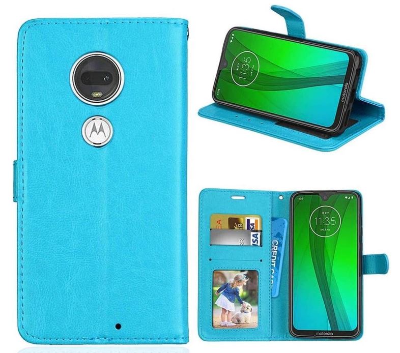 Hoesje geschikt voor Motorola Moto G7 / G7 Plus hoesje book case turquoise