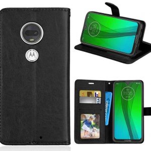Hoesje geschikt voor Motorola Moto G7 / G7 Plus hoesje book case zwart
