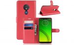 Hoesje geschikt voor Motorola Moto G7 Power - Bookcase Rood - portemonnee hoesje