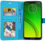 Hoesje geschikt voor Motorola Moto G7 Power hoesje book case turquoise