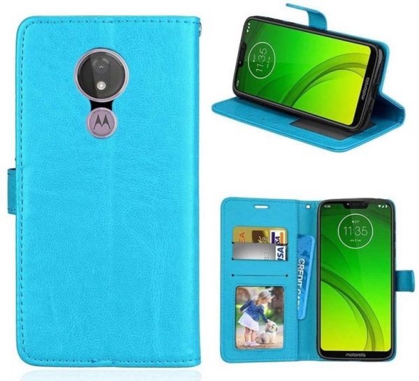 Hoesje geschikt voor Motorola Moto G7 Power hoesje book case turquoise