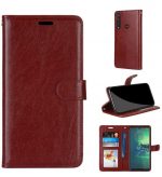 Hoesje geschikt voor Motorola Moto G8 Play hoesje book case bruin