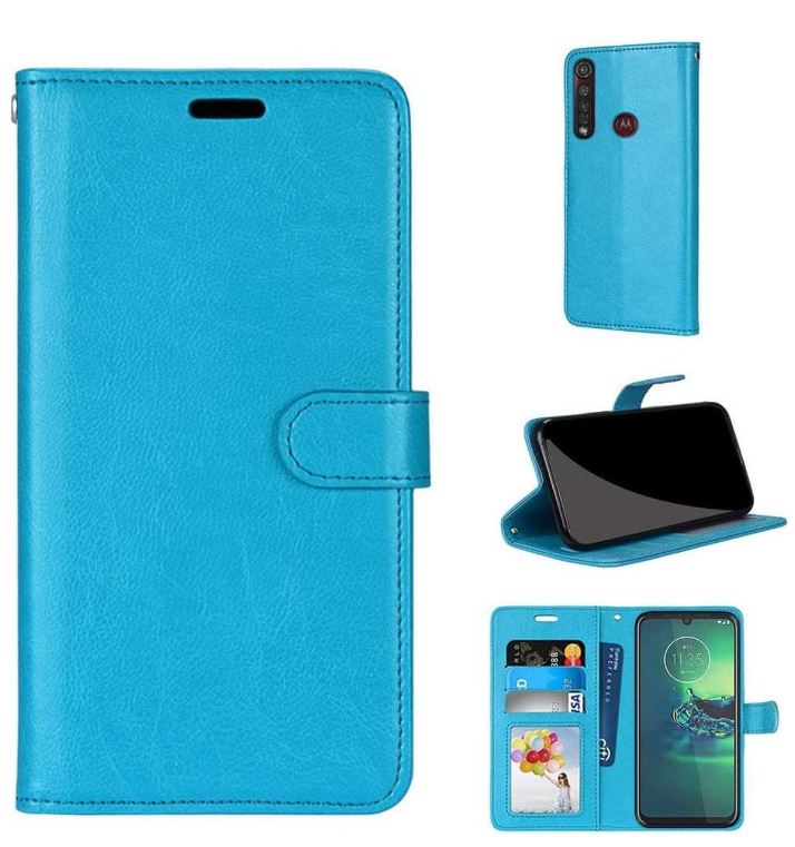 Hoesje geschikt voor Motorola Moto G8 Play hoesje book case turquoise