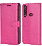 Hoesje geschikt voor Motorola Moto G8 Plus hoesje book case roze