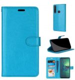 Hoesje geschikt voor Motorola Moto G8 Plus hoesje book case turquoise