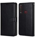 Hoesje geschikt voor Motorola Moto G8 Plus hoesje book case zwart