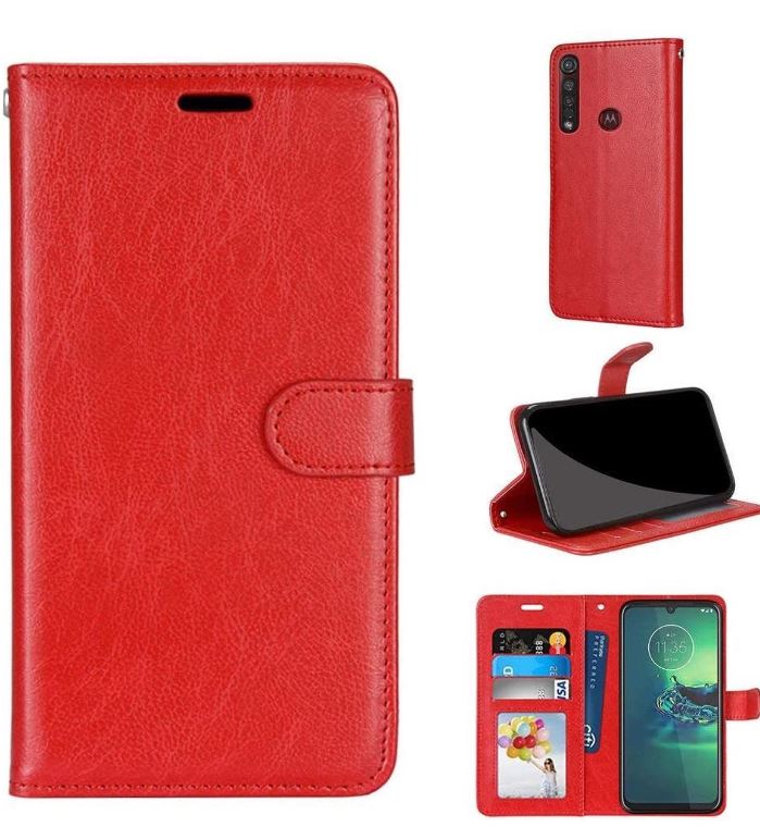 Hoesje geschikt voor Motorola Moto G8 Power hoesje book case rood