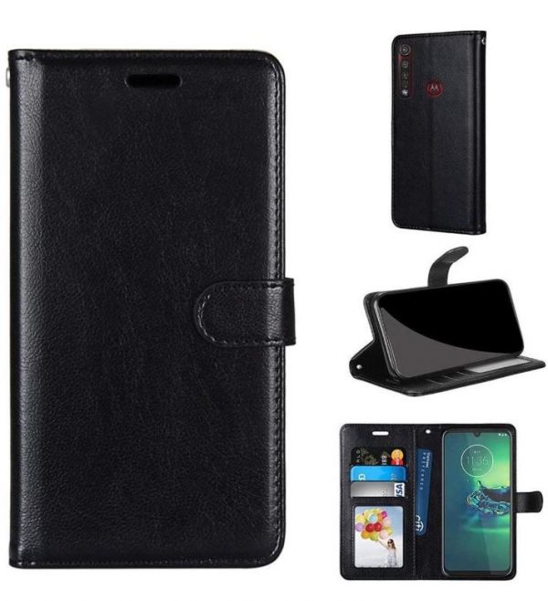 Hoesje geschikt voor Motorola Moto G8 Power hoesje book case zwart