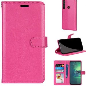 Hoesje geschikt voor Motorola Moto G8 Power Lite hoesje book case roze