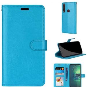 Hoesje geschikt voor Motorola Moto G8 Power Lite hoesje book case turquoise