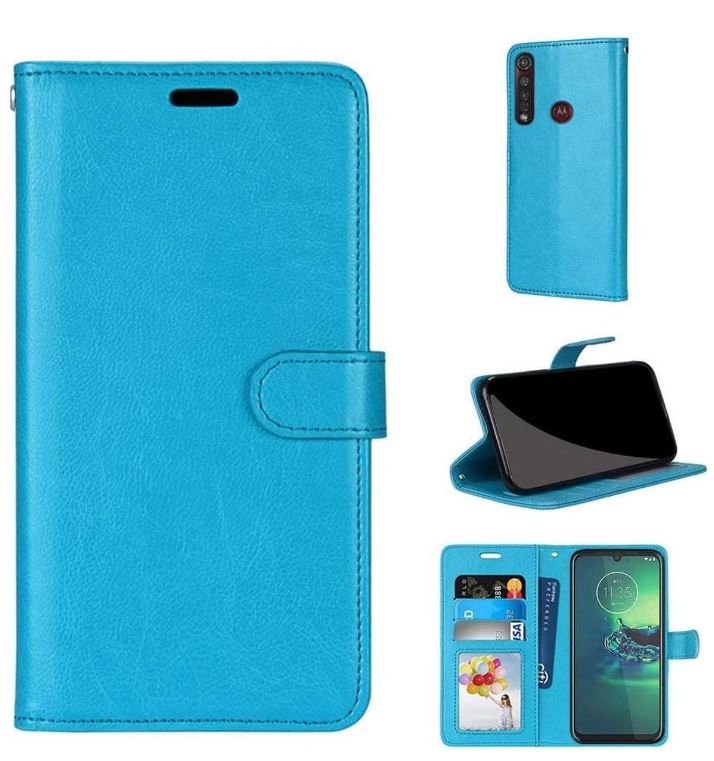 Hoesje geschikt voor Motorola Moto G8 Power Lite hoesje book case turquoise
