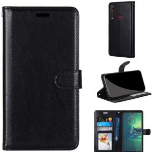 Hoesje geschikt voor Motorola Moto G8 Power Lite hoesje book case zwart