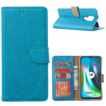 Hoesje geschikt voor Motorola Moto G9 Play / E7 Plus - Bookcase Turquoise - portemonnee hoesje
