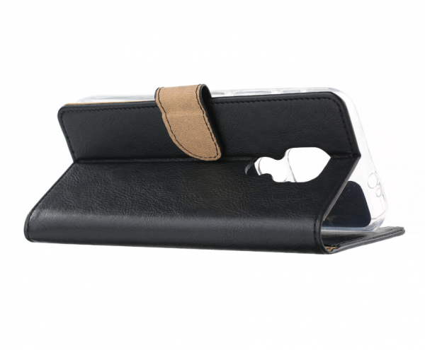 Hoesje geschikt voor Motorola Moto G9 Play / E7 Plus - Bookcase Zwart - portemonnee hoesje