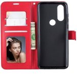 Hoesje geschikt voor Motorola Moto One Action hoesje book case rood