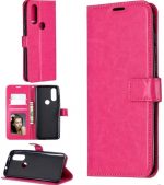 Hoesje geschikt voor Motorola Moto One Action hoesje book case roze
