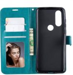 Hoesje geschikt voor Motorola Moto One Action hoesje book case turquoise