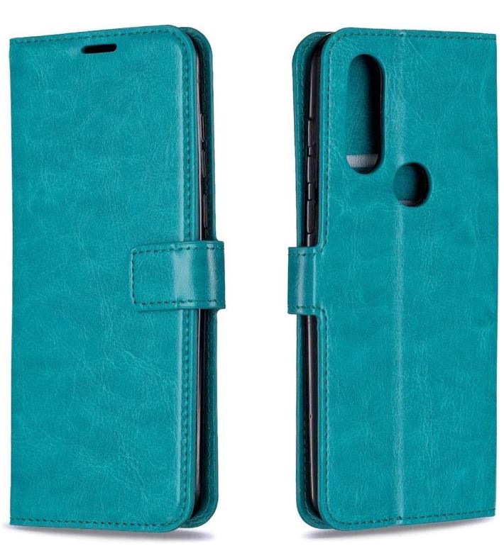 Hoesje geschikt voor Motorola Moto One Action hoesje book case turquoise