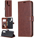 Hoesje geschikt voor Motorola Moto One Vision hoesje book case bruin