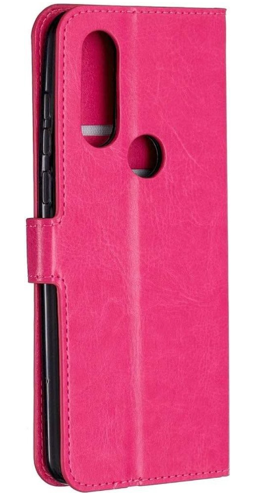 Hoesje geschikt voor Motorola Moto One Vision hoesje book case roze