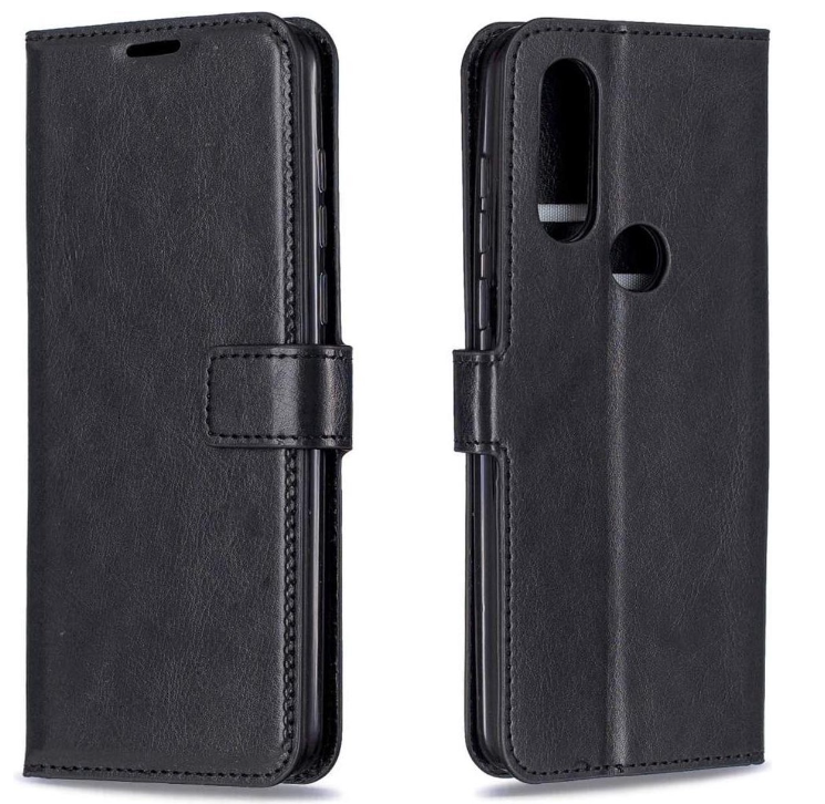 Hoesje geschikt voor Motorola Moto One Vision hoesje book case zwart