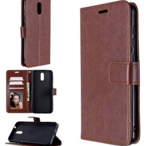 Hoesje geschikt voor Nokia 2.2 hoesje book case bruin