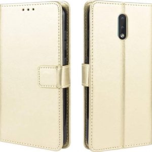 Hoesje geschikt voor Nokia 2.3 hoesje book case goud