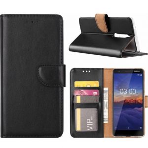 Hoesje geschikt voor Nokia 3.1 - Bookcase Zwart - portemonnee hoesje