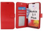 Hoesje geschikt voor Nokia 3.1 Plus - Bookcase Rood - portemonnee hoesje