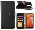 Hoesje geschikt voor Nokia 3.1 Plus - Bookcase Zwart - portemonnee hoesje
