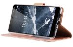 Hoesje geschikt voor Nokia 5.1 - Bookcase Rose Goud - portemonnee hoesje