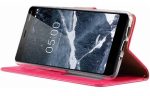 Hoesje geschikt voor Nokia 5.1 - Bookcase Roze - portemonnee hoesje